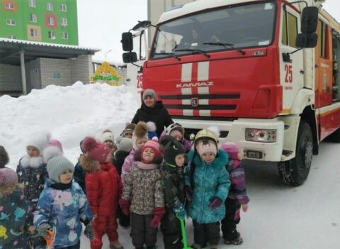 Встреча воспитанников МБДОУ «Детский сад № 100» с пожарными